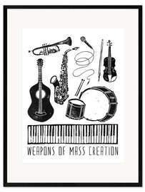 Plakat artystyczny premium w ramie Weapons Of Mass Creation - Music