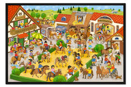 Gerahmter Kunstdruck Mein Ponyhof