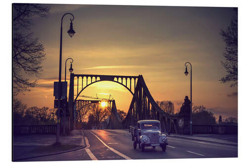 Tableau en aluminium Glienicke Bridge Berlin Potsdam historically