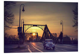Tableau en aluminium Glienicke Bridge Berlin Potsdam historically - Filtergrafia