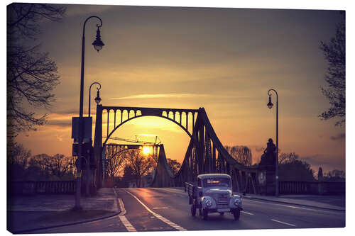 Lærredsbillede Glienicke Bridge Berlin Potsdam historically