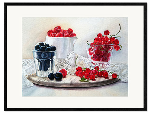 Plakat artystyczny premium w ramie summer berries