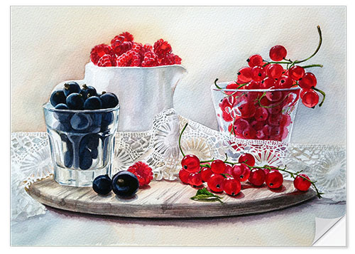 Selvklebende plakat summer berries