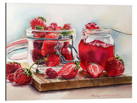 Quadro em alumínio Juicy strawberries