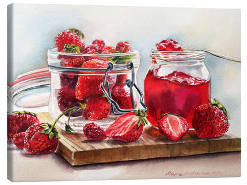 Canvas print Juicy strawberries