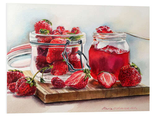 Tableau en PVC Fraises juteuses