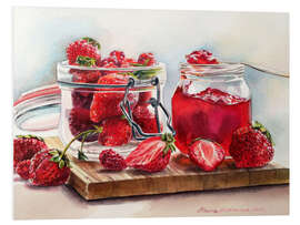 Foam board print Juicy strawberries