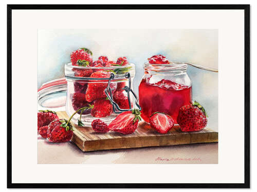 Stampa artistica con cornice Juicy strawberries
