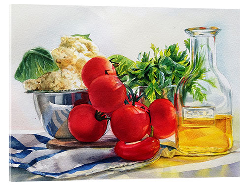 Akrylbillede tomatoes and olive oil