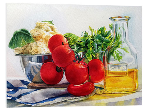 Tableau en PVC tomatoes and olive oil