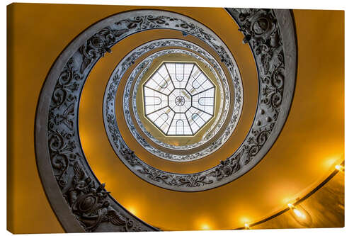 Canvas print Spiral staircase in the Vatican Museum, Italy