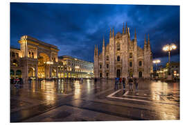 Foam board print Cathedral Square and Cathedral of Milan, Milano, Italy