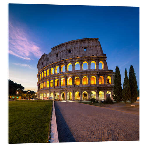 Quadro em acrílico The Colosseum at night in Rome, Italy