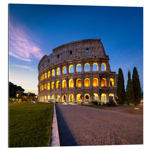 Gallery print The Colosseum at night in Rome, Italy