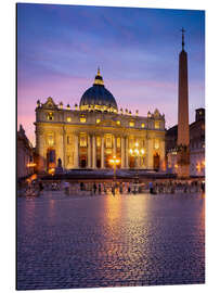 Cuadro de aluminio St. Peter's and St. Peter's Square in Rome, Italy