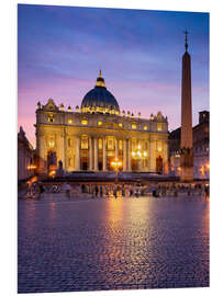 Foam board print St. Peter's and St. Peter's Square in Rome, Italy