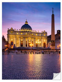 Sticker mural St. Peter's and St. Peter's Square in Rome, Italy