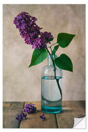 Naklejka na ścianę Still life with fresh lilac flower