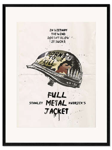 Gerahmter Kunstdruck Full Metal Jacket (Englisch)