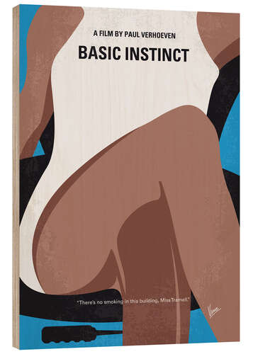 Wood print Basic Instinct