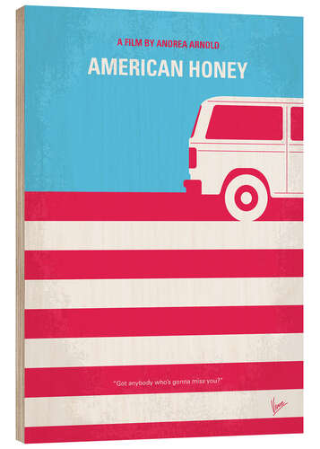 Wood print American Honey