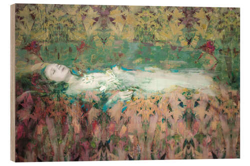 Wood print Ophelia