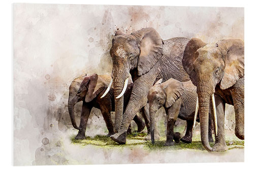 Foam board print Elephants II