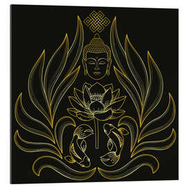 Gallery print Buddha and petals