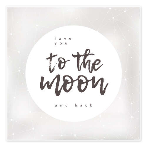 Póster Love you (to the moon and back)