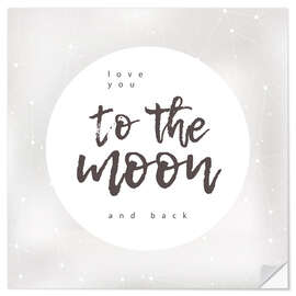 Wandsticker Love you (to the moon and back)