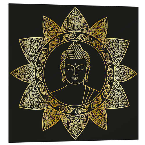 Gallery Print Buddha in goldener Blüte