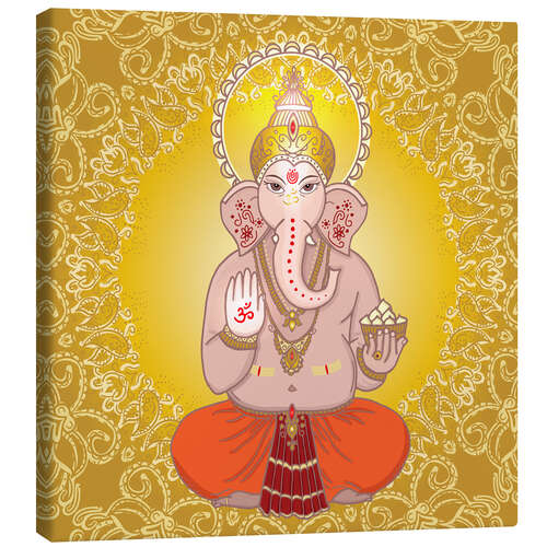 Canvas-taulu Ganesha on gold