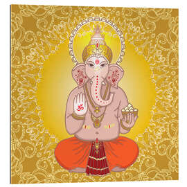 Galleriprint Ganesha on gold