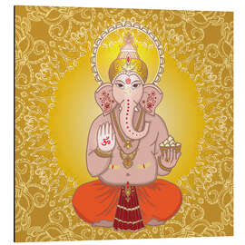 Magnettafel Ganesha auf Gold