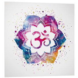 Foam board print Namaste watercolor flower