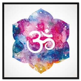 Gerahmter Kunstdruck Namaste Wasserfarben