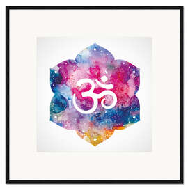 Framed art print Namaste watercolors