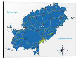 Magnettafel Ibiza - Politische Karte