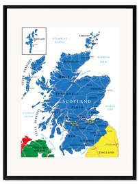 Inramat konsttryck Schottland