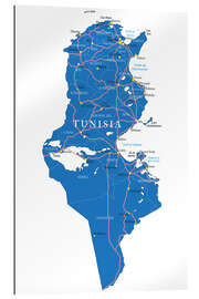 Galleriprint Map Tunisia