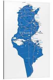 Magnettafel Karte Tunesien