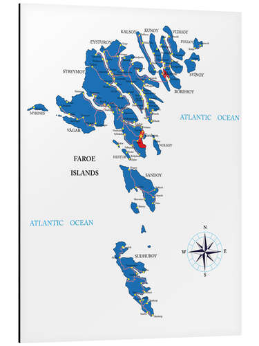 Cuadro de aluminio Faroe Islands