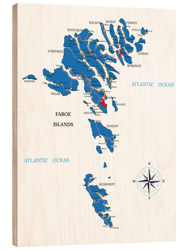 Quadro de madeira Faroe Islands