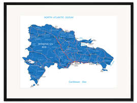 Gerahmter Kunstdruck Dominikanische Republik