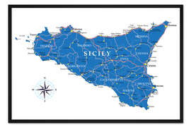 Gerahmter Kunstdruck Sizilien