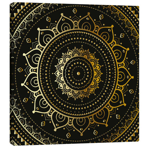 Canvas print Golden mandala