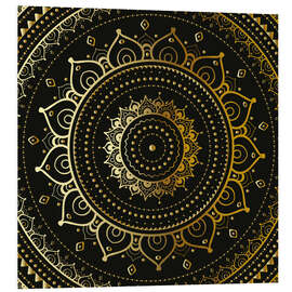 Foam board print Golden mandala