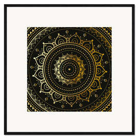 Framed art print Golden mandala