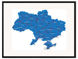 Plakat artystyczny premium w ramie Ukraine