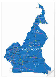 Wall sticker Map Cameroon